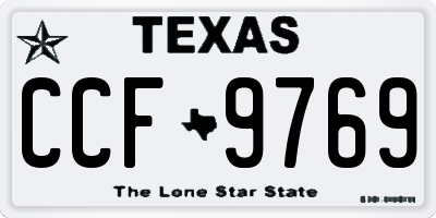 TX license plate CCF9769