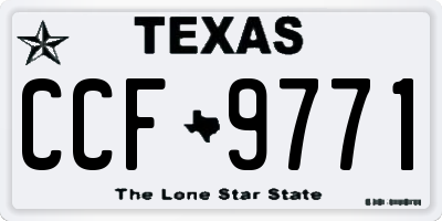 TX license plate CCF9771