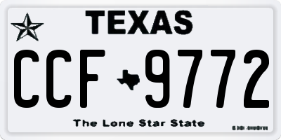 TX license plate CCF9772
