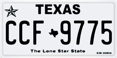 TX license plate CCF9775