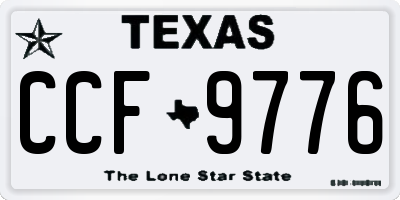 TX license plate CCF9776