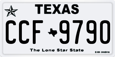 TX license plate CCF9790