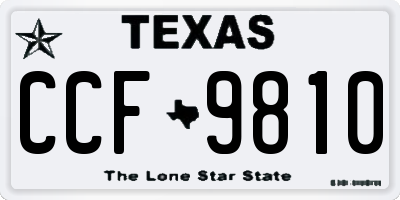 TX license plate CCF9810