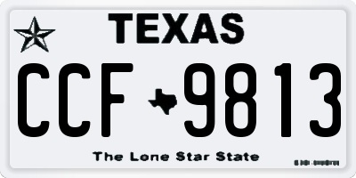 TX license plate CCF9813