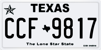 TX license plate CCF9817