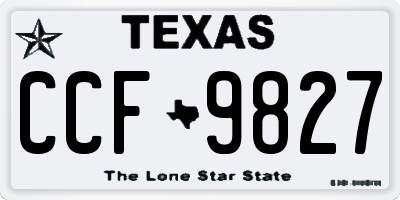 TX license plate CCF9827