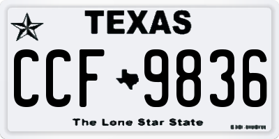 TX license plate CCF9836