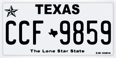 TX license plate CCF9859