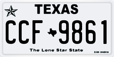 TX license plate CCF9861