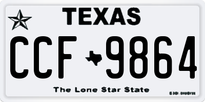 TX license plate CCF9864