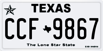 TX license plate CCF9867
