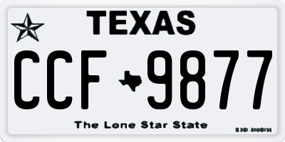 TX license plate CCF9877