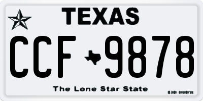 TX license plate CCF9878