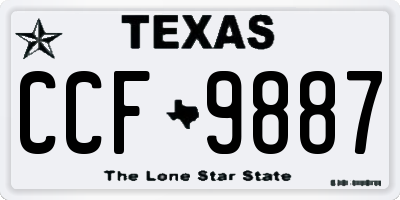 TX license plate CCF9887