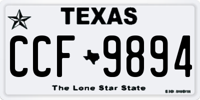 TX license plate CCF9894