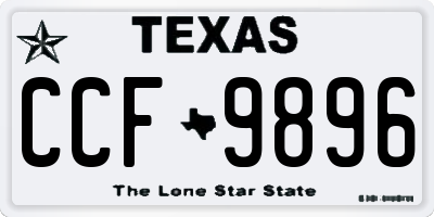 TX license plate CCF9896