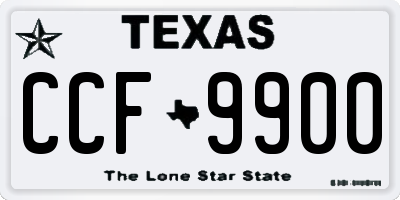 TX license plate CCF9900