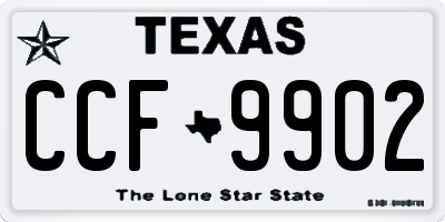 TX license plate CCF9902