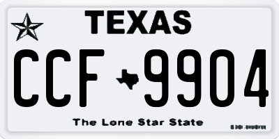TX license plate CCF9904