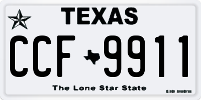 TX license plate CCF9911