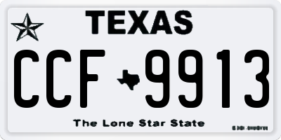 TX license plate CCF9913