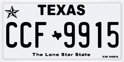 TX license plate CCF9915