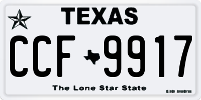 TX license plate CCF9917
