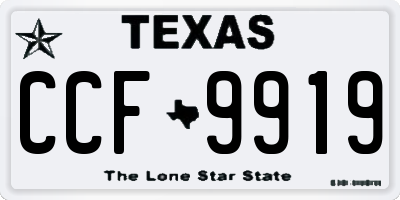 TX license plate CCF9919