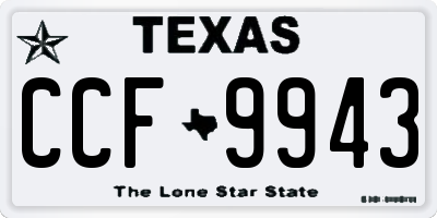 TX license plate CCF9943
