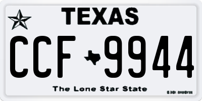 TX license plate CCF9944