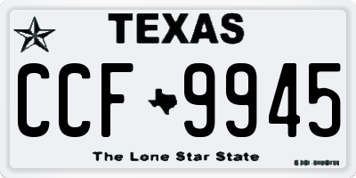TX license plate CCF9945