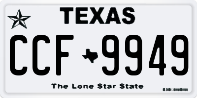 TX license plate CCF9949
