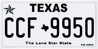 TX license plate CCF9950