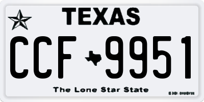 TX license plate CCF9951