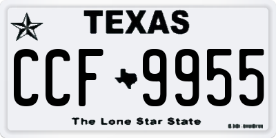 TX license plate CCF9955