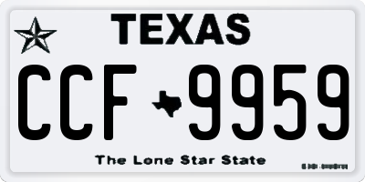 TX license plate CCF9959