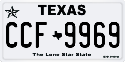 TX license plate CCF9969