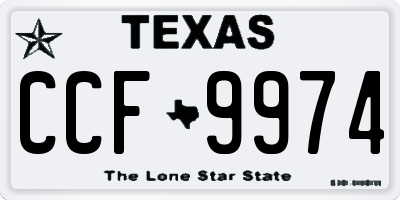 TX license plate CCF9974