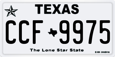 TX license plate CCF9975