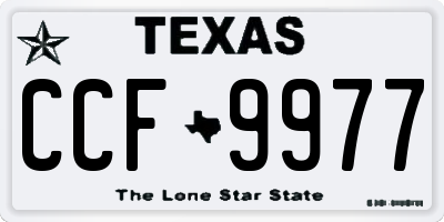 TX license plate CCF9977