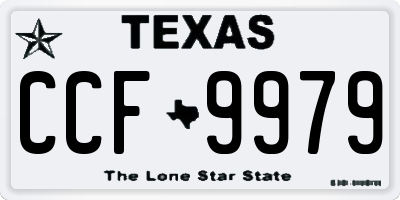 TX license plate CCF9979