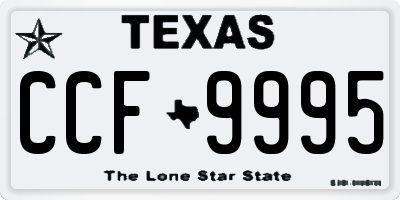 TX license plate CCF9995
