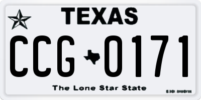 TX license plate CCG0171
