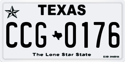 TX license plate CCG0176