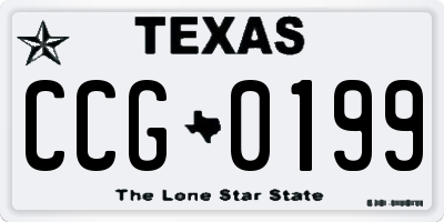 TX license plate CCG0199
