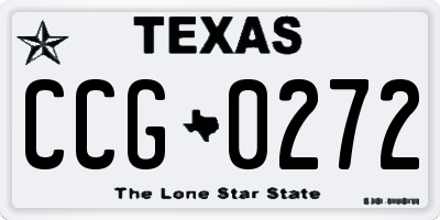 TX license plate CCG0272