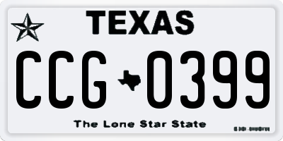 TX license plate CCG0399