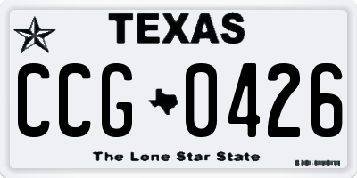 TX license plate CCG0426