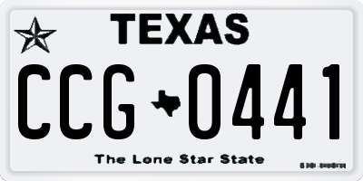 TX license plate CCG0441
