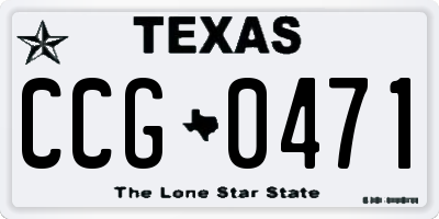 TX license plate CCG0471